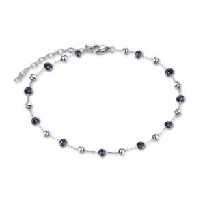 Cavigliera con Cristalli Neri ed Ematite