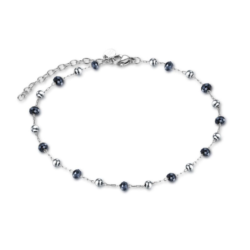 Cavigliera con Cristalli Neri ed Ematite