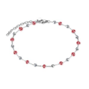 Cavigliera con Cristalli Rossi ed Ematite