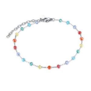 Cavigliera con Cristalli Arcobaleno ed Ematite