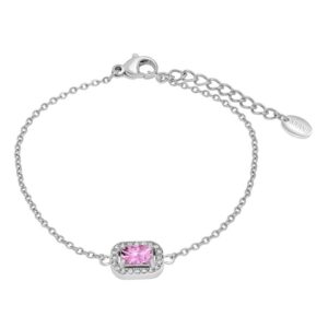 Bracciale Cristallo Rettangolare Rosa
