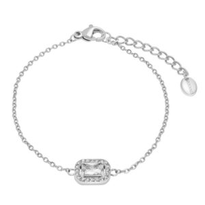 Bracciale Cristallo Rettangolare Bianco