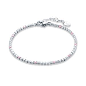 Bracciale Tennis Classico Punti Colore Donna