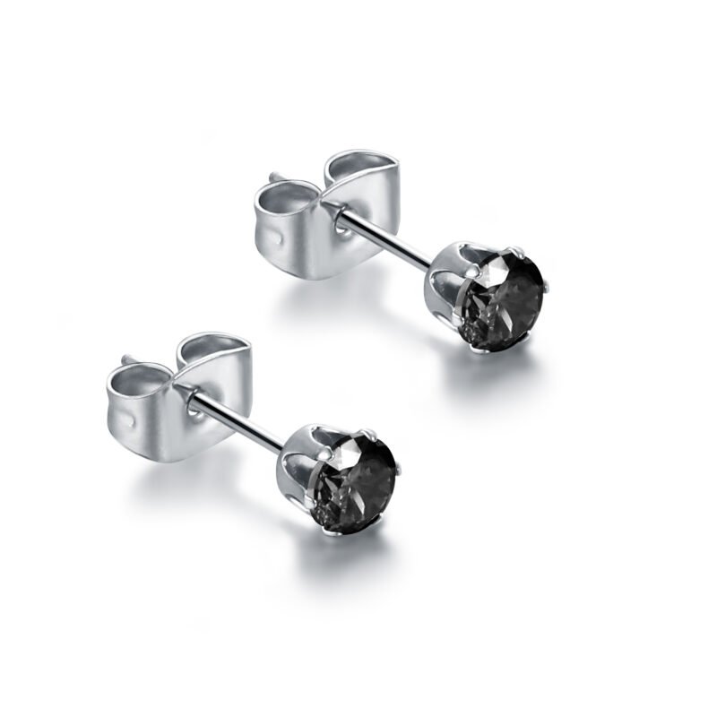 Orecchini Punto Luce - Nero - 3mm