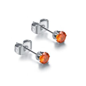 Orecchini Punto Luce - Arancione - 3mm