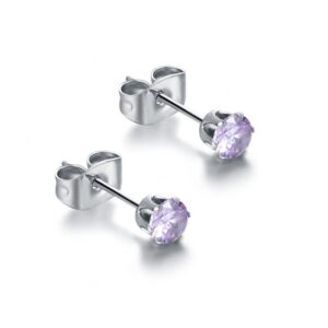 Orecchini Punto Luce - Lavanda - 3mm