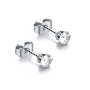 Orecchini Punto Luce - Bianco - 3mm