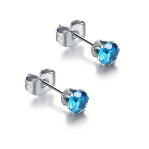 Orecchini Punto Luce - Azzurro - 4mm