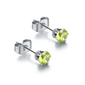 Orecchini Punto Luce - Lime - 4mm