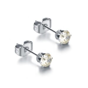 Orecchini Punto Luce - Bianco Caldo - 4mm
