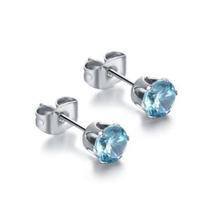 Orecchini Punto Luce - Celeste - 5mm