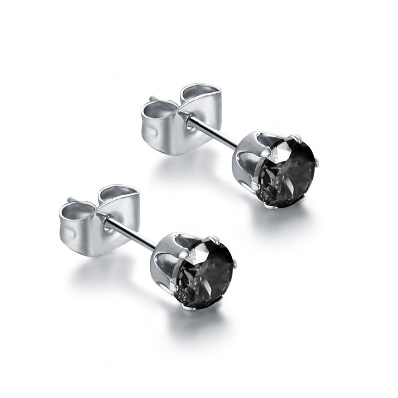 Orecchini Punto Luce - Nero - 5mm