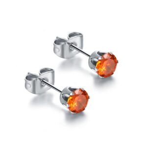 Orecchini Punto Luce - Arancione - 5mm