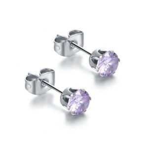 Orecchini Punto Luce - Lavanda - 5mm