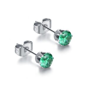 Orecchini Punto Luce - Verde - 5mm