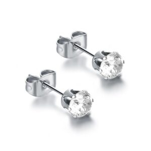 Orecchini Punto Luce - Bianco - 5mm