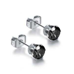 Orecchini Punto Luce - Nero - 6mm