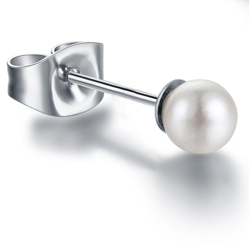 Orecchini lobo in Madreperla 3mm - immagine 2