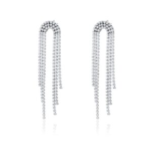 Orecchini tennis pendenti arco