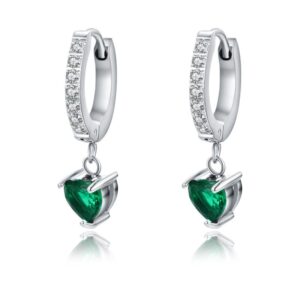 Orecchini Scattino Cuore Verde