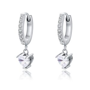 Orecchini Scattino Cuore Bianco