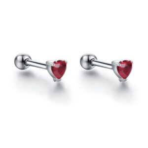 Orecchini Piercing Cuore Rosso