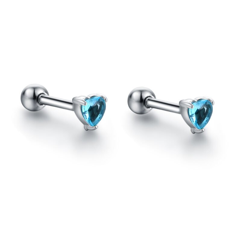 Orecchini Piercing Cuore Turchese
