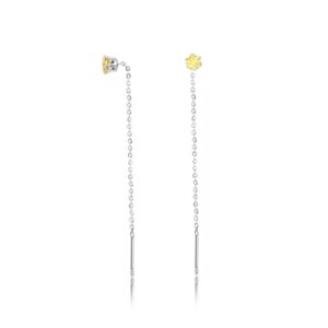 Coppia di Orecchini Saliscendi Gialli