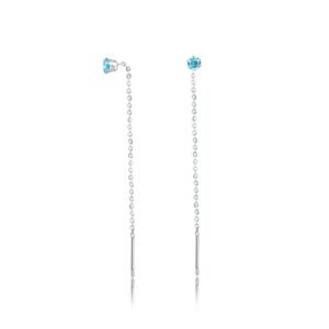 Coppia di Orecchini Saliscendi Turchesi