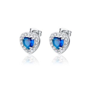 Orecchini Cuore Blu