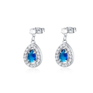 Orecchini Goccia Blu Pendente