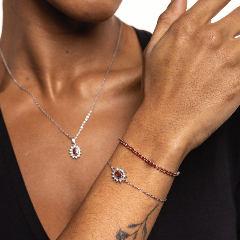 Collana Cristallo Kate Rosso - immagine 2