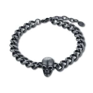 Bracciale Teschio in acciaio nero