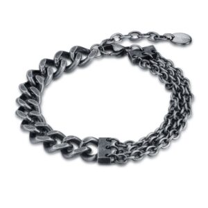 Bracciale Catene dark nero
