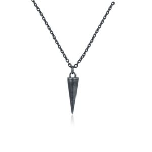 Collana catena una punta nero