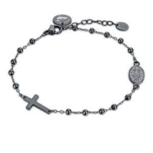 Bracciale Rosario Giubileo pvd nero