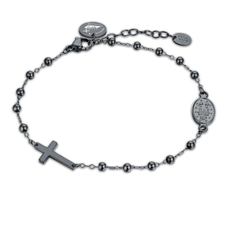 Bracciale Rosario Giubileo pvd nero