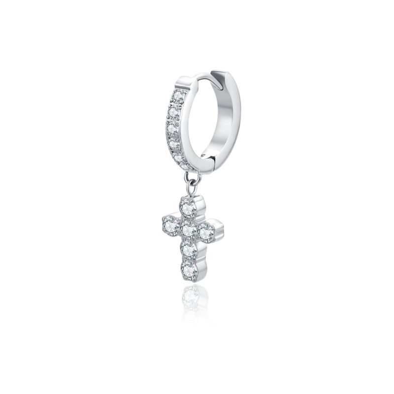 Orecchino Singolo Croce Scattino