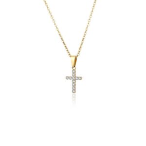 Collana Croce Piccola pvd dorato
