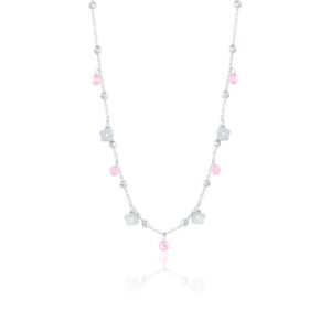 Collana Catena Pallini Fiori e Cristalli