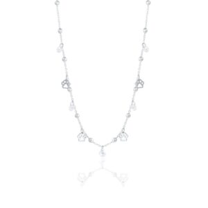 Collana Catena Pallini Zampine e Cristalli