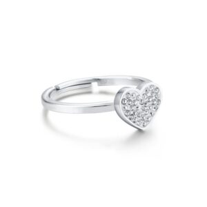 ANELLO CUORE REGOLABILE CON CRISTALLI