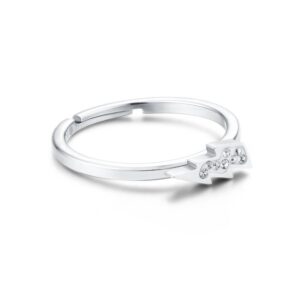 ANELLO FULMINE REGOLABILE CON CRISTALLI