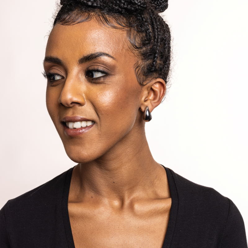 Orecchini Drops 26 mm Acciaio - immagine 3