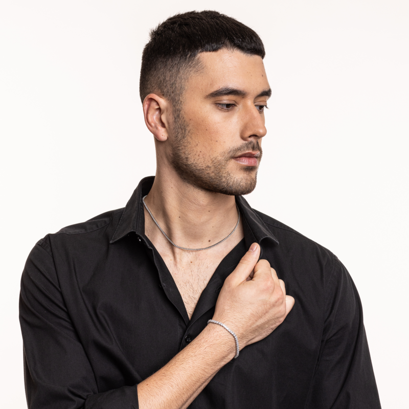 Bracciale Tennis Quadrato Uomo - immagine 3