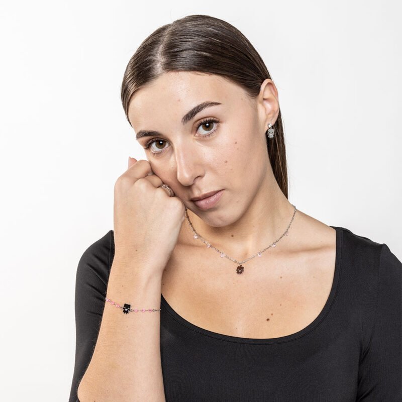 Collana Con Bimba 6 Cristalli - immagine 3