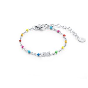 Bracciale Bimba Farfalla Catena Arcobaleno
