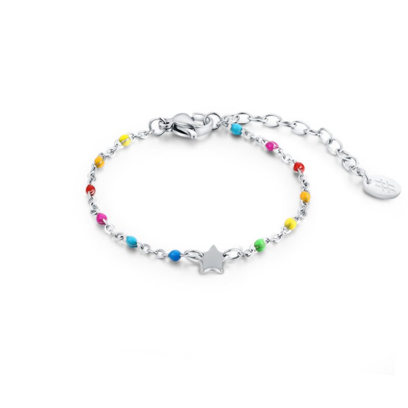 Bracciale Bimba Stella Catena Arcobaleno