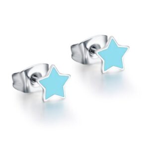 Orecchini Bimba Stella Turchese