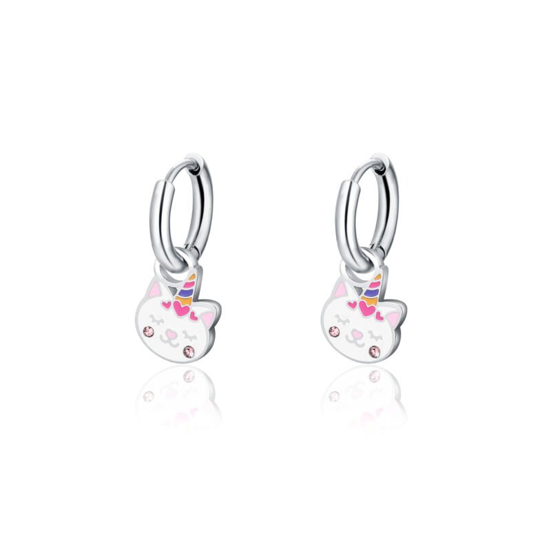 Orecchini Paio Pendenti Gattino